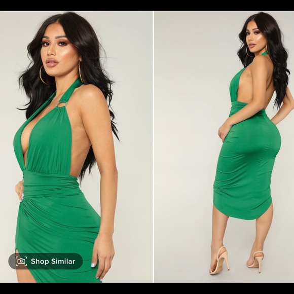 Green Midi Dress - Picture 1 of 2